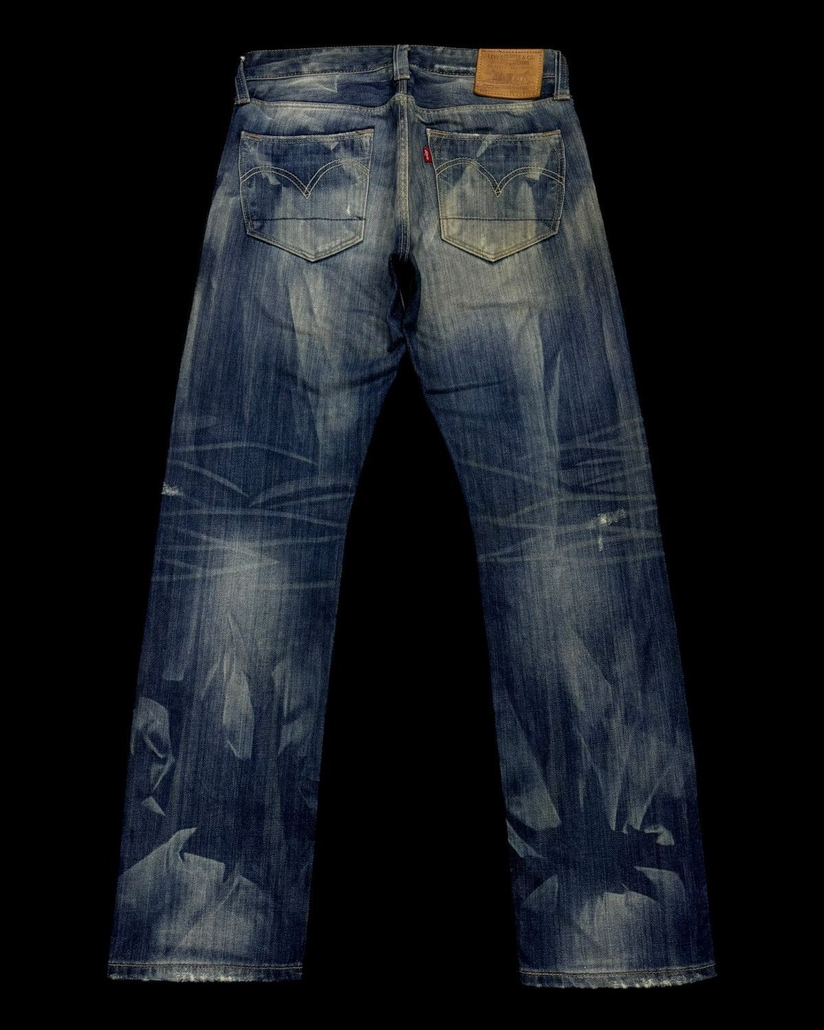 If Six Was Nine × Levi's 💥Insane💥90s Style Levis 505 Slim Straight Jean Distressed Size US 32 / EU 48 - 2 Thumbnail