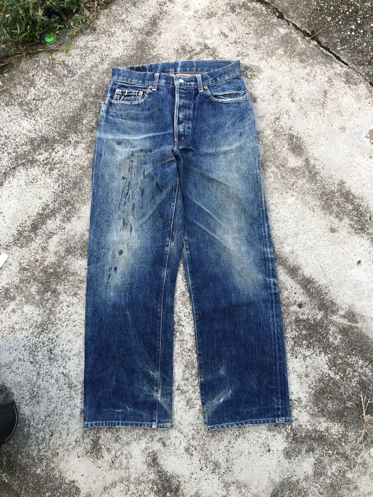 HOLLYWOOD RANCH MARKET × Japanese Brand SELVEDGE PAINTED DENIM BY HRM Size US 30 / EU 46 - 1 Thumbnail
