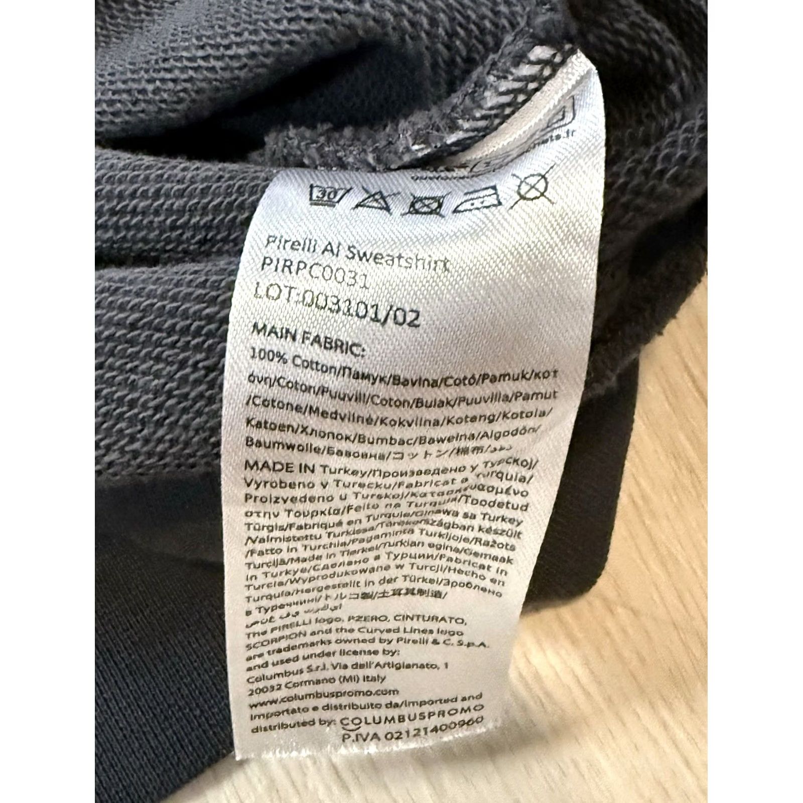 Vintage Pirelli Hooded Sweatshirt Racing Hoodie XL Gray Mens Size US XL / EU 56 / 4 - 7 Thumbnail