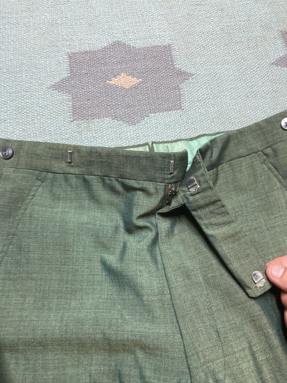 Vintage 60s sharkskin dress pants rockabilly slacks worsted 28x29 Size US 28 / EU 44 - 7 Thumbnail