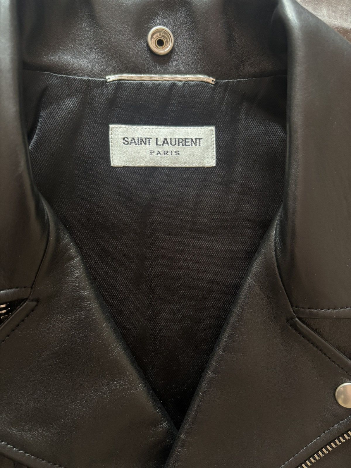 Saint Laurent Paris MOTORCYCLE JACKET IN PLUNGED LAMBSKIN Size 48 Size US M / EU 48-50 / 2 - 5 Thumbnail