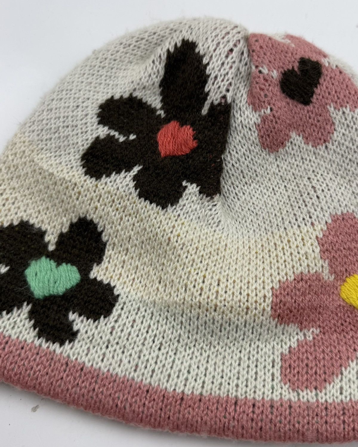 Japanese Brand nice design floral beanie hat tc44 Size ONE SIZE - 3 Thumbnail