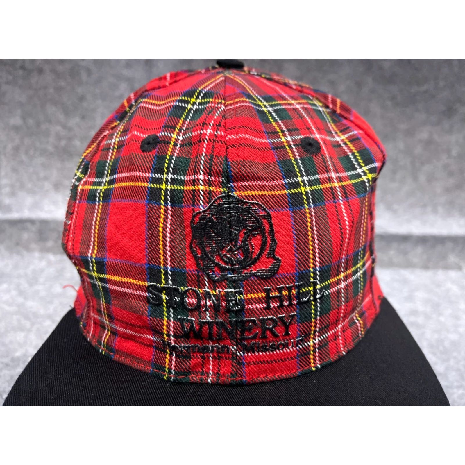 Vintage Nike Stone Hill Winery Missouri's Hat Cap Snap Back Adult One Size Red Plaid Cotton Size ONE SIZE - 2 Thumbnail