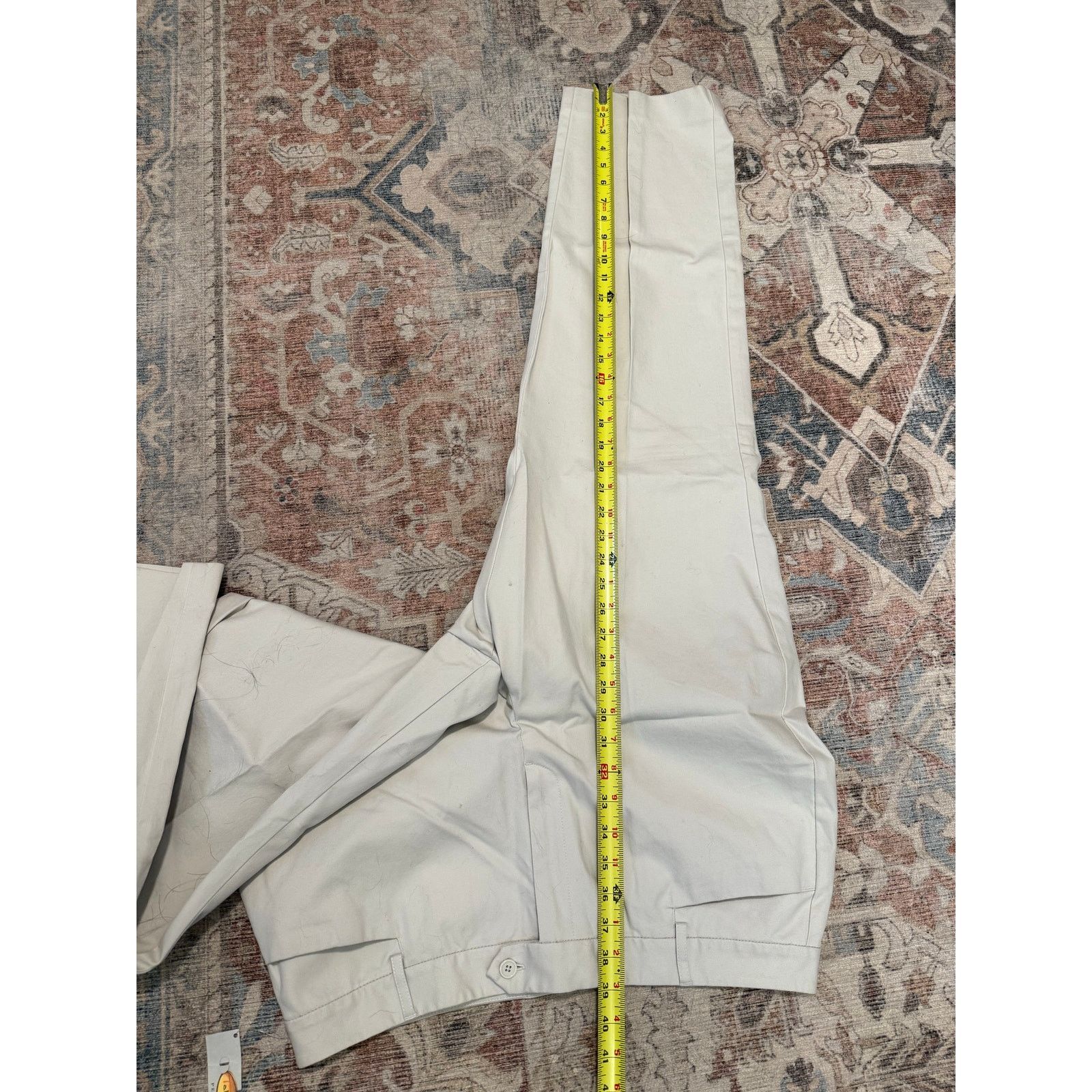 Talbots Talbots NWT Khaki Tan Straight Leg Cotton Blend Pants Sz 16P Size 38" / US 16 / IT 52 - 2 Thumbnail