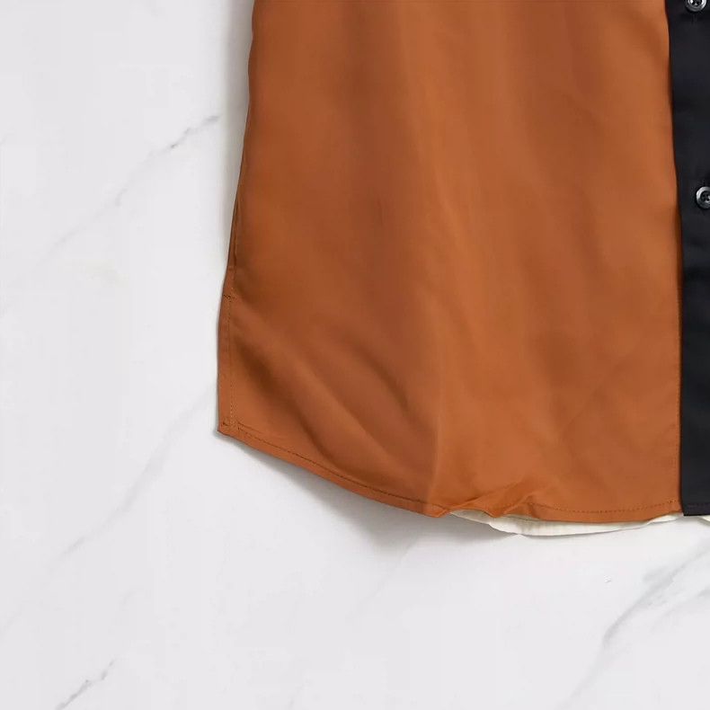 Song For The Mute Song for the mute Color-block satin short-sleeve shirt Size US M / EU 48-50 / 2 - 3 Thumbnail