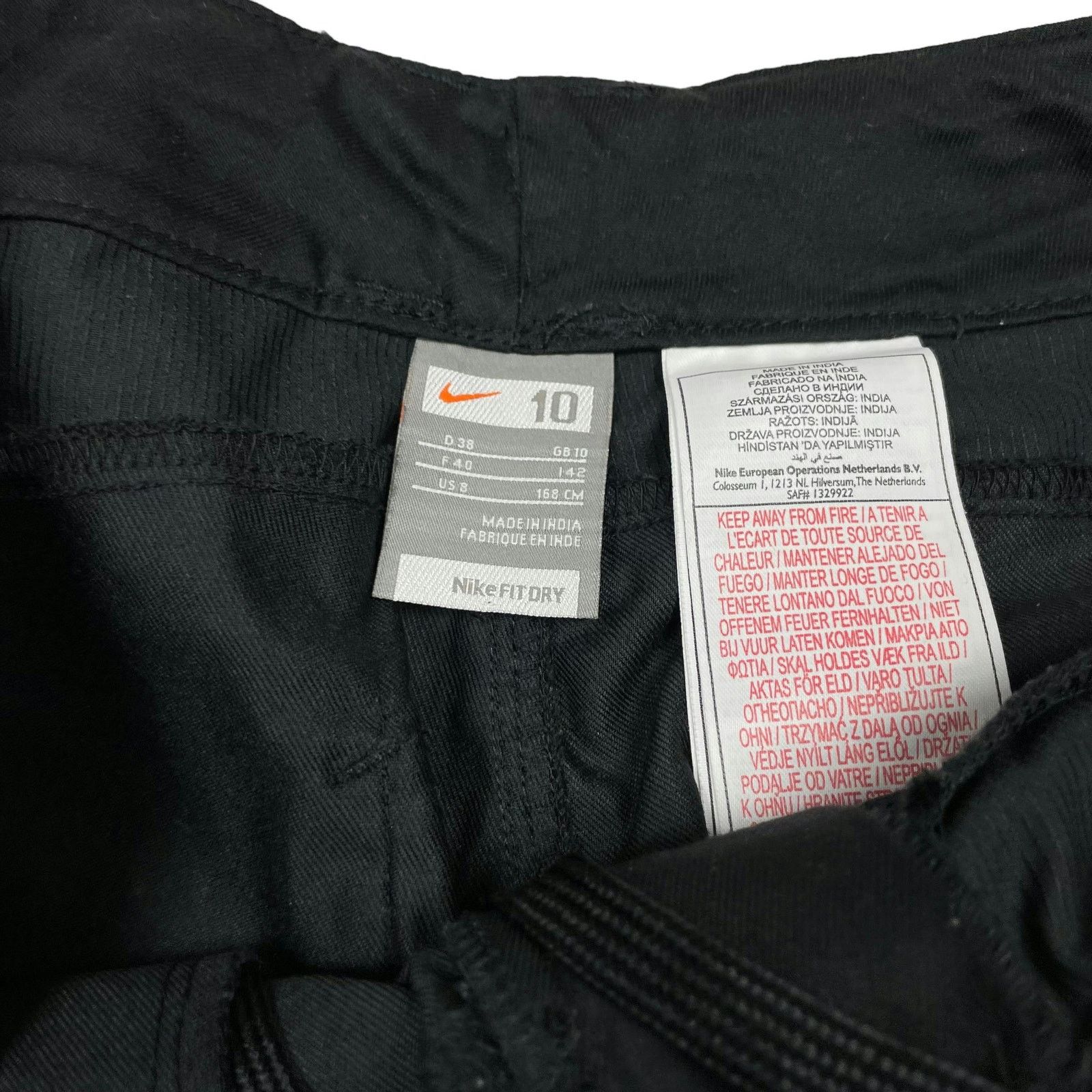 Nike × Vintage Nike Fit Dry Womens Black Swoosh Pockets Drawstring Pants 10 Size 30" / US 8 / IT 44 - 13 Thumbnail