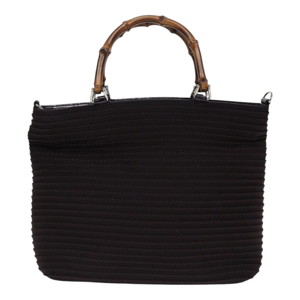 Gucci Bamboo Black Canvas Shoulder Bag (Pre-Owned) Size ONE SIZE - 1 Thumbnail