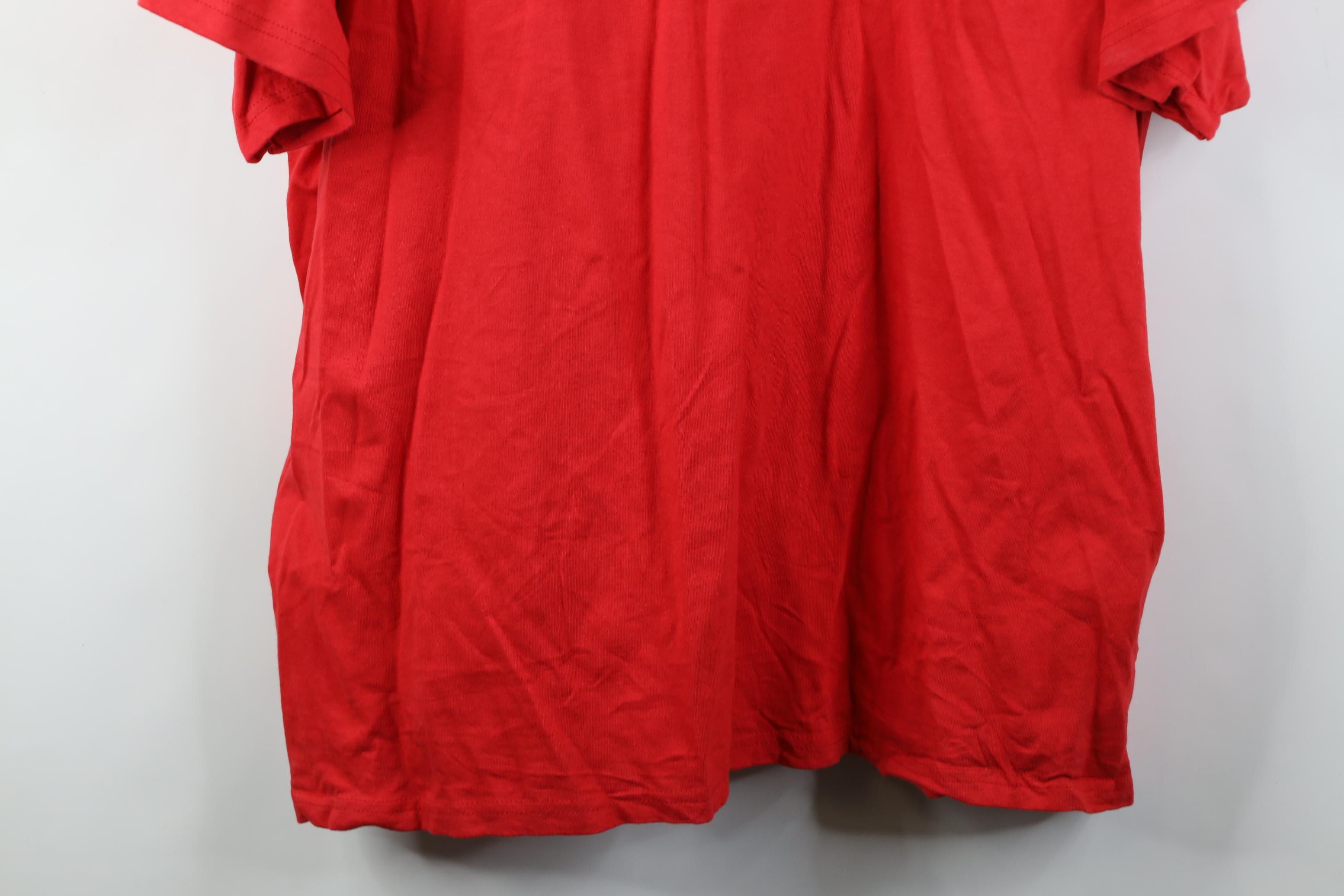 Hanes Vintage 90s Y2K Hanes Blank Pocket T-Shirt Red Cotton Size US XXL / EU 58 / 5 - 3 Thumbnail