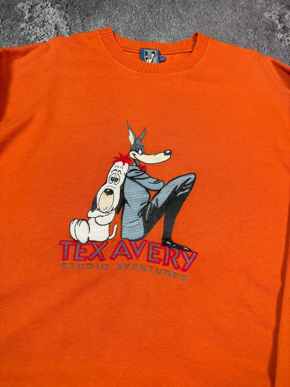 Vintage Vintage 90s Tex Avery Orange Sweatshirt Cartoon Retro Size US XL / EU 56 / 4 - 3 Thumbnail