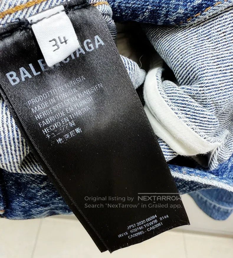 Balenciaga Balenciaga Denim Jacket Size XXS / US 00 / IT 34 - 6 Thumbnail