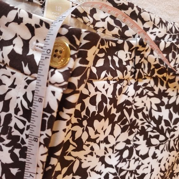 Michael Kors MK Michael Kors Black & White Designed Front Zip Sz. 34 Pant Size 34" / US 12 / IT 48 - 13 Thumbnail
