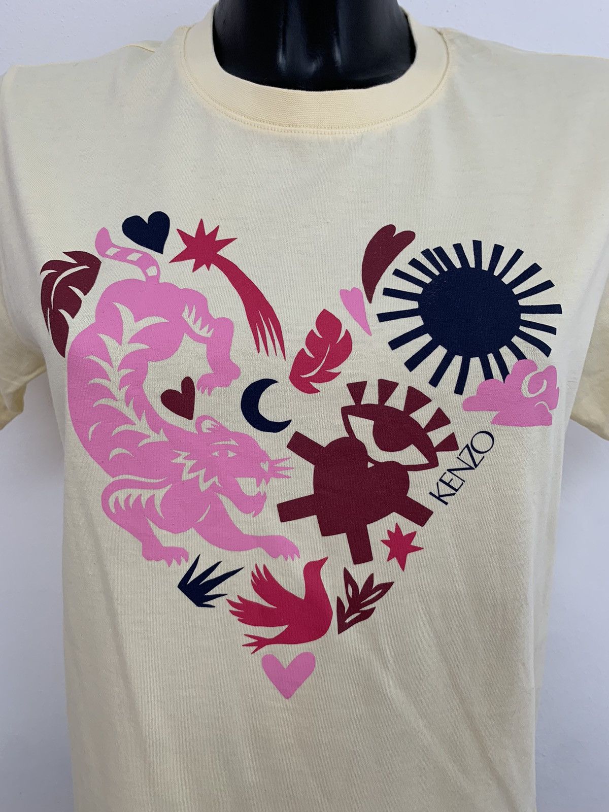 Kenzo Kenzo Cotton T-Shirt Cream Size S / US 4 / IT 40 - 2 Thumbnail