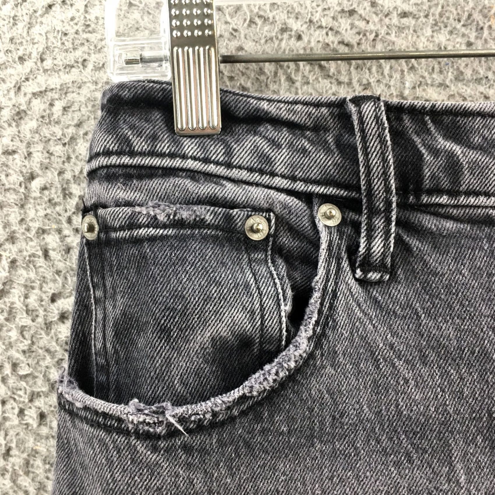 Abercrombie & Fitch Abercrombie & Fitch Jeans Womens 28/6R | Straight Jeans | Gray Zip | 30x30 Inseam 5-Pocket Denim Regular Rise Size 28" / US 6 / IT 42 - 3 Thumbnail