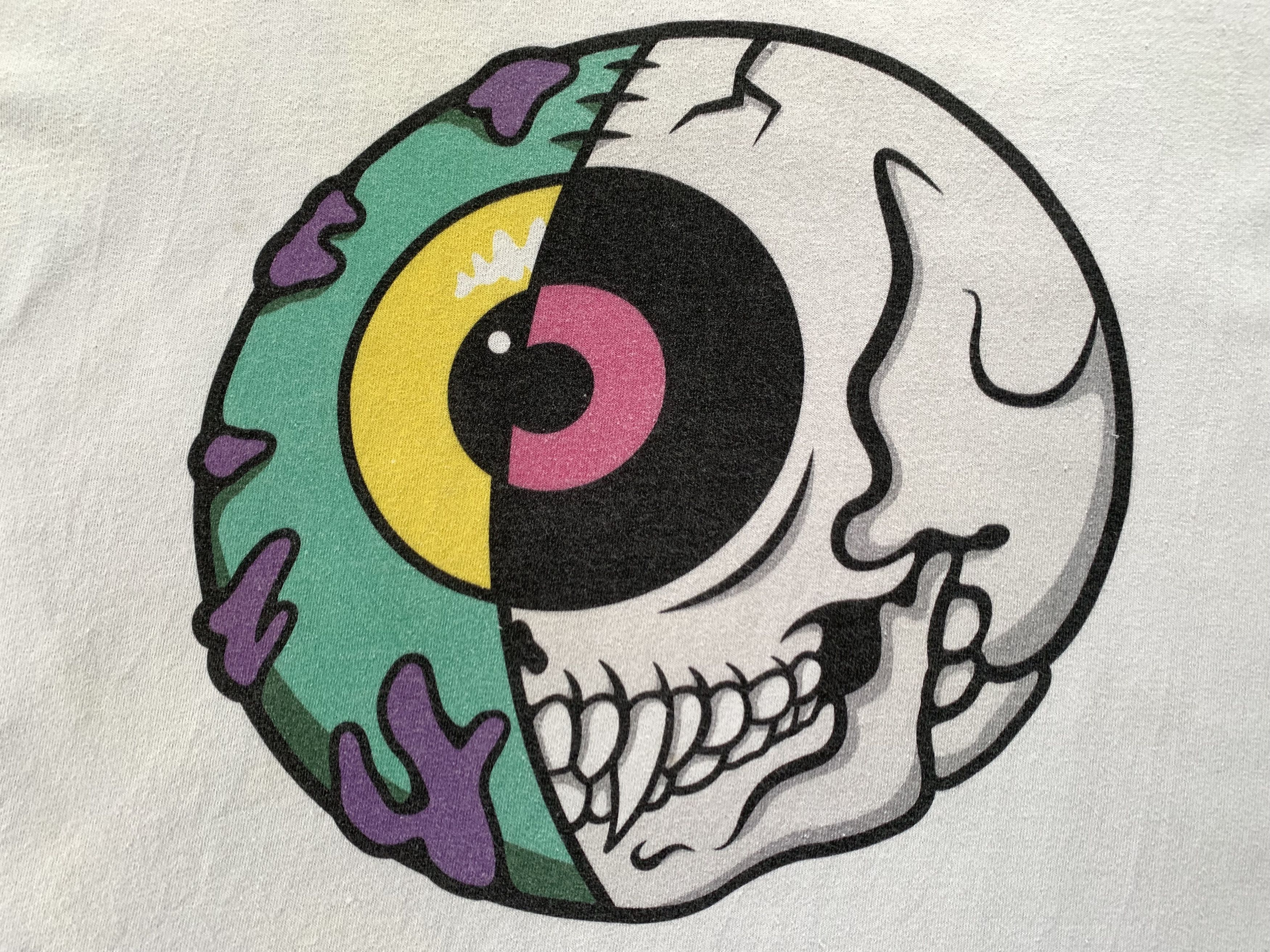 Mishka Rare Mishka White Big Eye Logo T Shirt Size US L / EU 52-54 / 3 - 6 Thumbnail