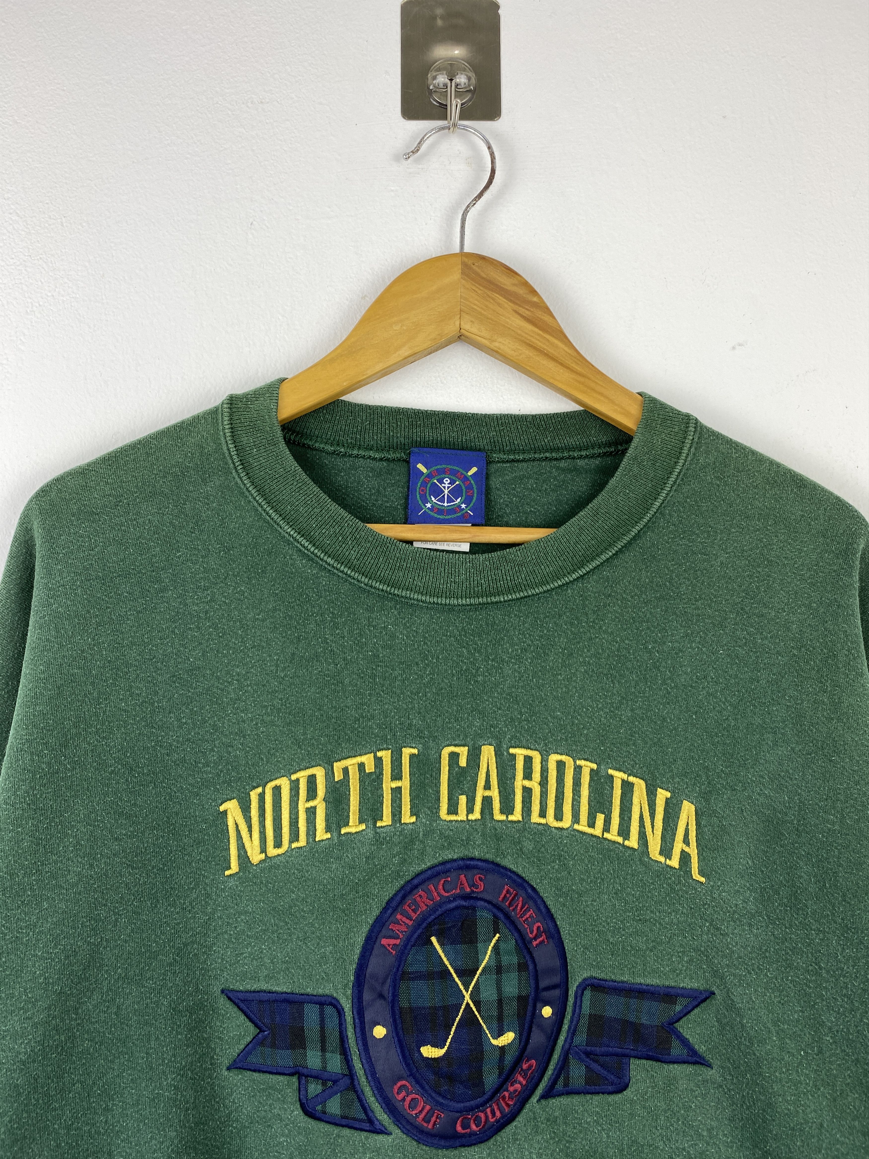 Vintage Vintage Oarsman North Carolina Golf Cropped SweatshirtBP0053 Size XL / US 12-14 / IT 48-50 - 2 Thumbnail