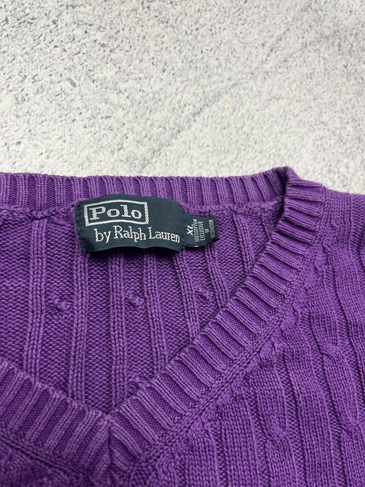 Polo Ralph Lauren Polo Ralph Lauren Cable Knit Jumper Sweater Women’s Purple Size XL / US 12-14 / IT 48-50 - 5 Thumbnail