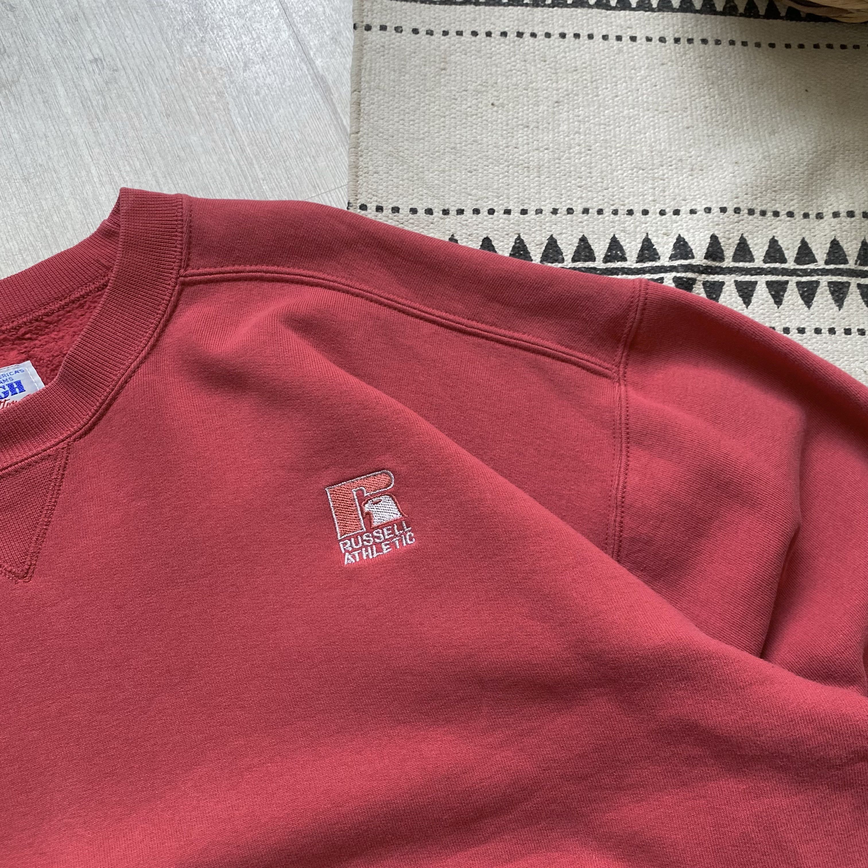 Russell Athletic Vintage 90s Russell Athletic Boxy Sweatshirt cropped Size US L / EU 52-54 / 3 - 4 Thumbnail