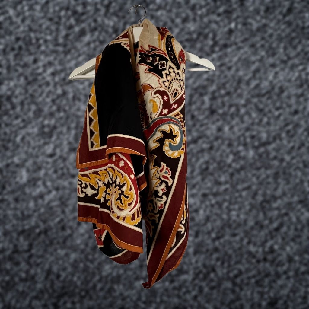 Jim Thompson Jim Thompson Women’s Scarf 57x25 Multicolor Paisley Floral Print Designer Wrap Size ONE SIZE - 1 Thumbnail