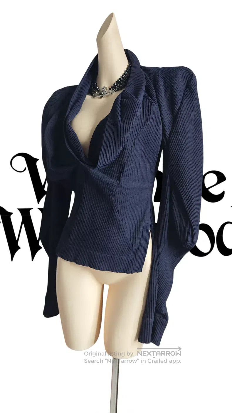 Vivienne Westwood Vivienne Westwood Blue Bud Deformation Shirt Size XS / US 0-2 / IT 36-38 - 7 Thumbnail
