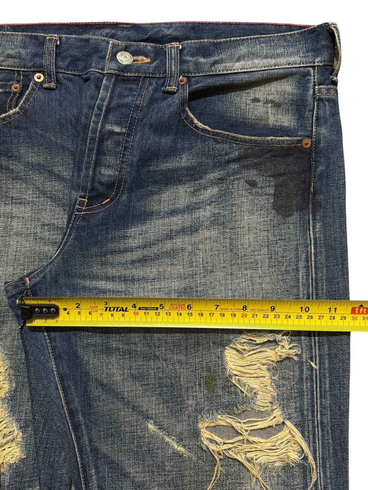 Kapital Vintage 90s Japan Soul Of Freedom Faded Distressed Wide Leg Size US 33 - 11 Thumbnail