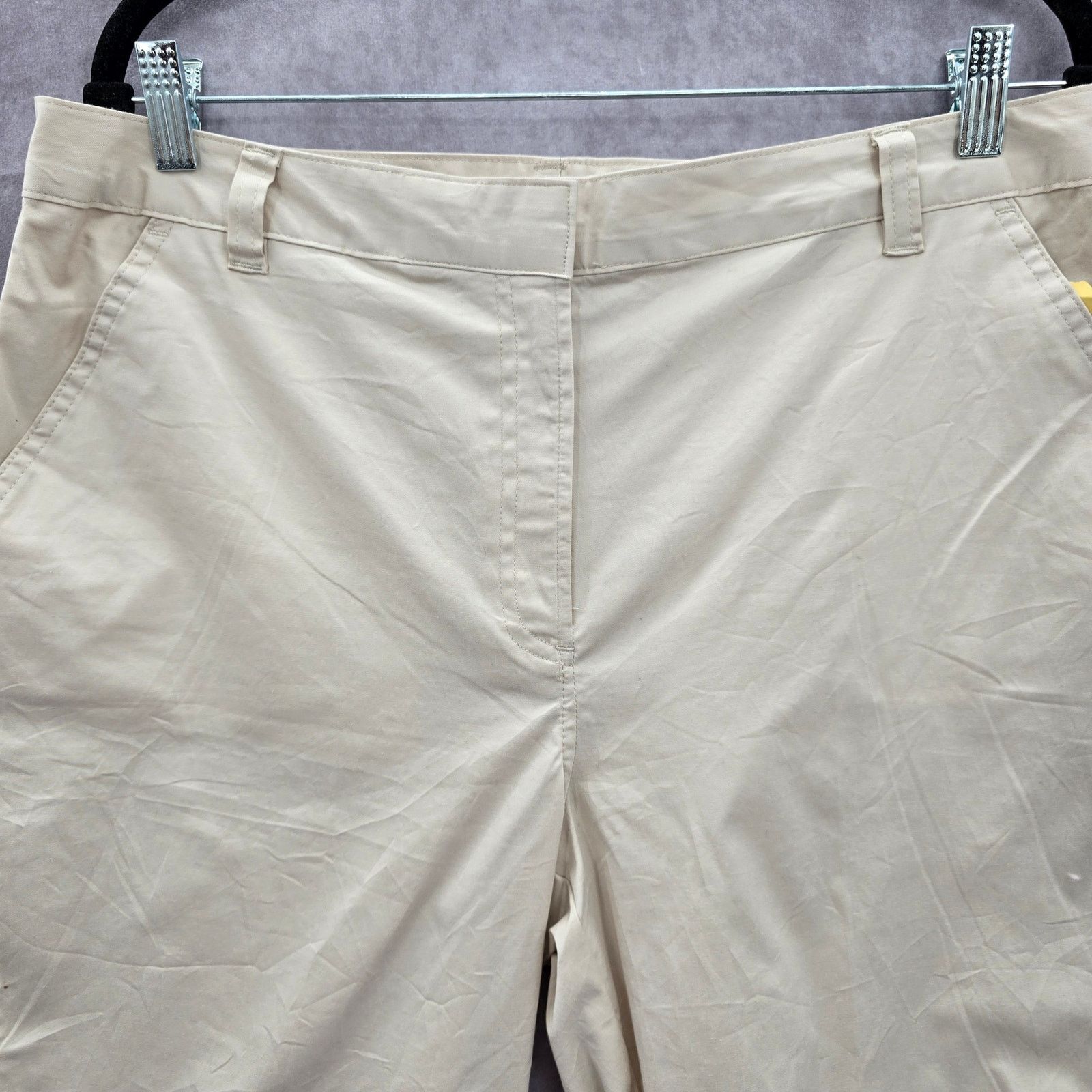 Other Kim Rogers Tan Bermuda Flat Front Bottoms Cotton Plus 14 Size 36" / US 14 / IT 50 - 3 Thumbnail