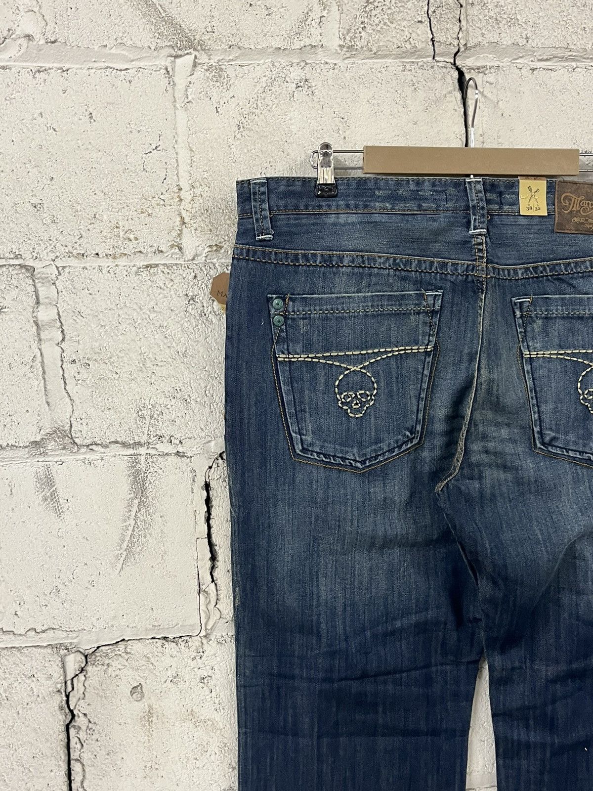 Marc Ecko Y2k Ecko baggy fit embroidered skull denim grunge opium Size US 38 / EU 54 - 3 Thumbnail