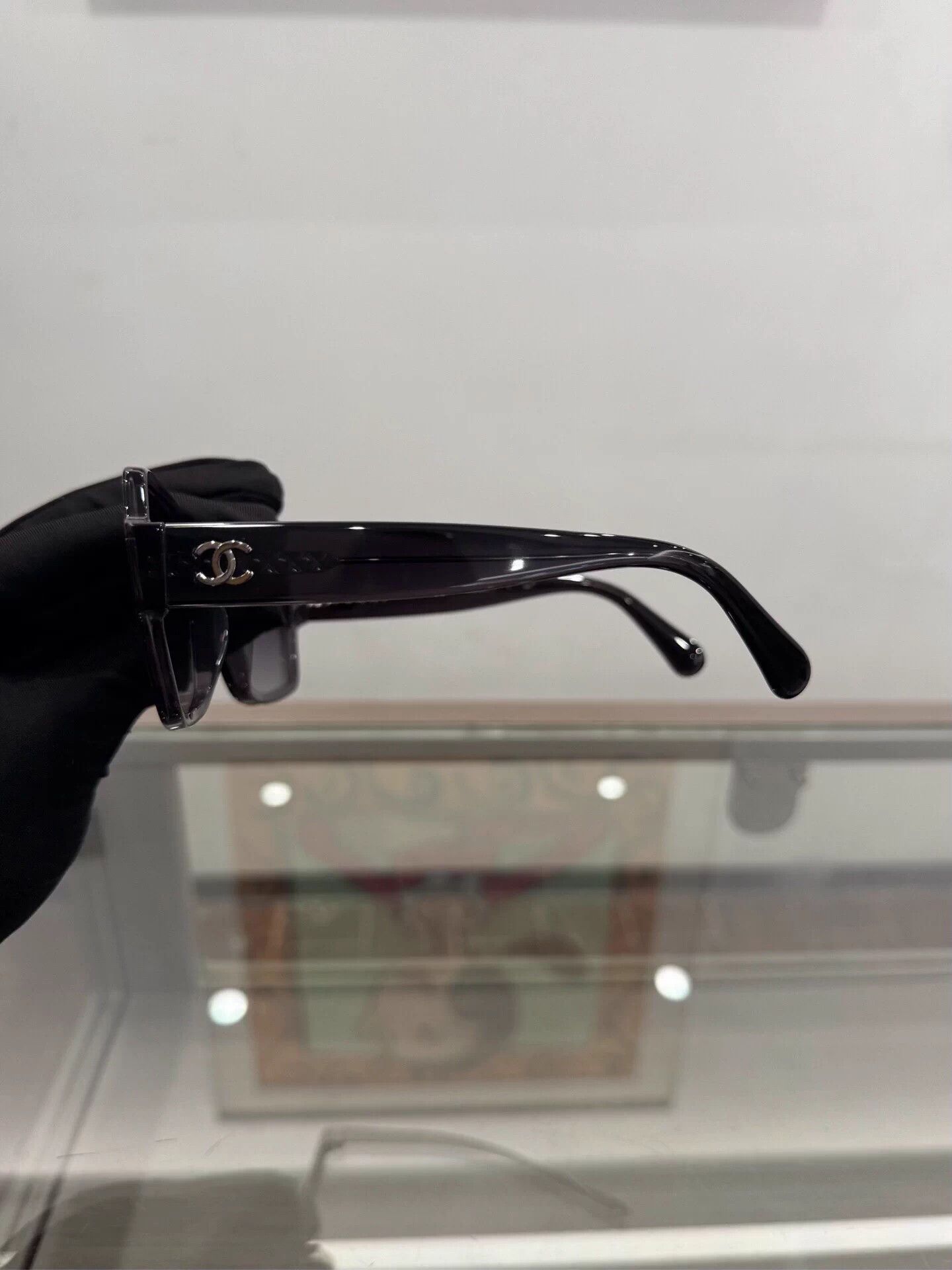 Chanel Chanel Silver CC Logo Black Sunglasses Size ONE SIZE - 5 Thumbnail