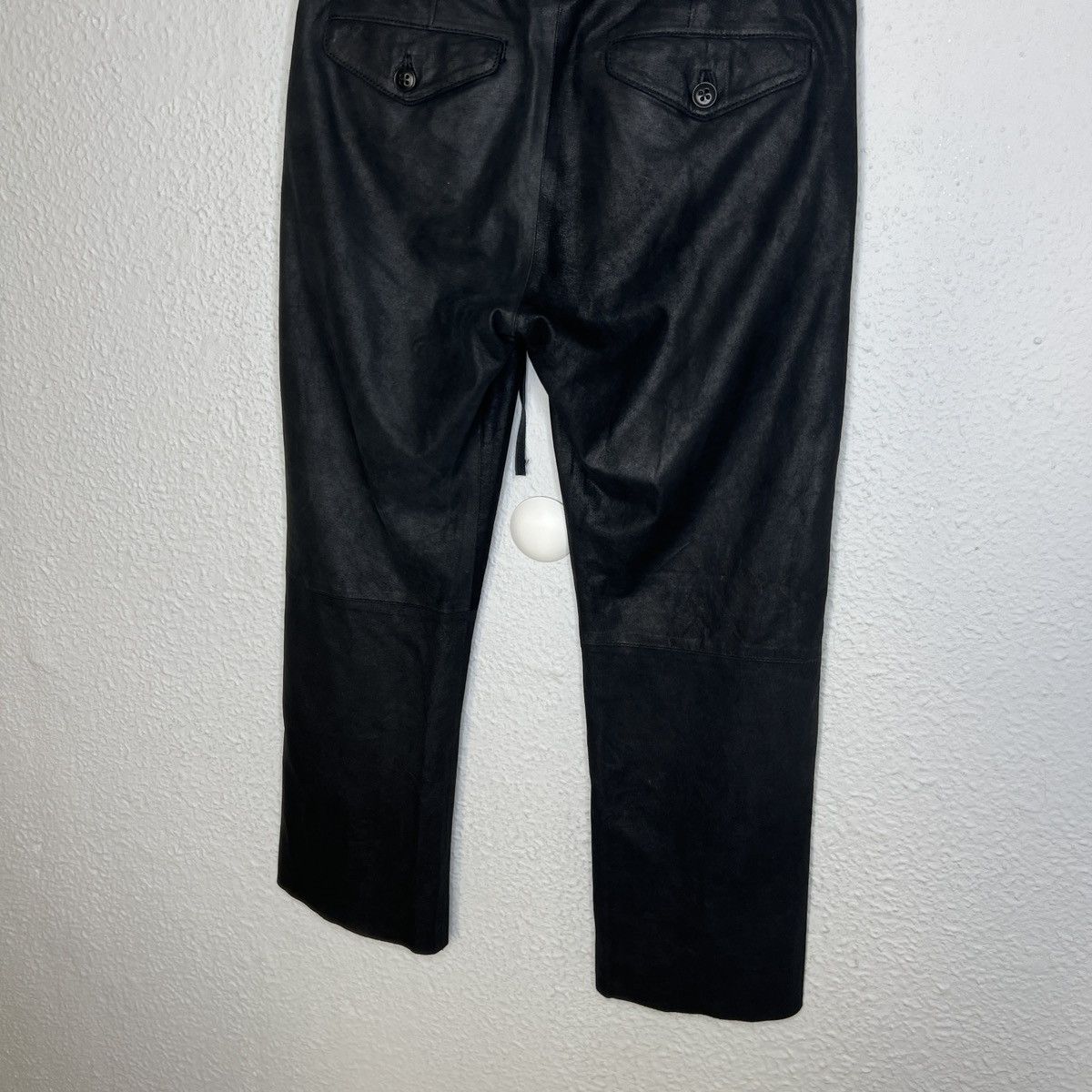 Ann Demeulemeester Ann Demeulemeester Genuine Leather Pants Trousers Black Size 27" / US 4 / IT 40 - 6 Thumbnail