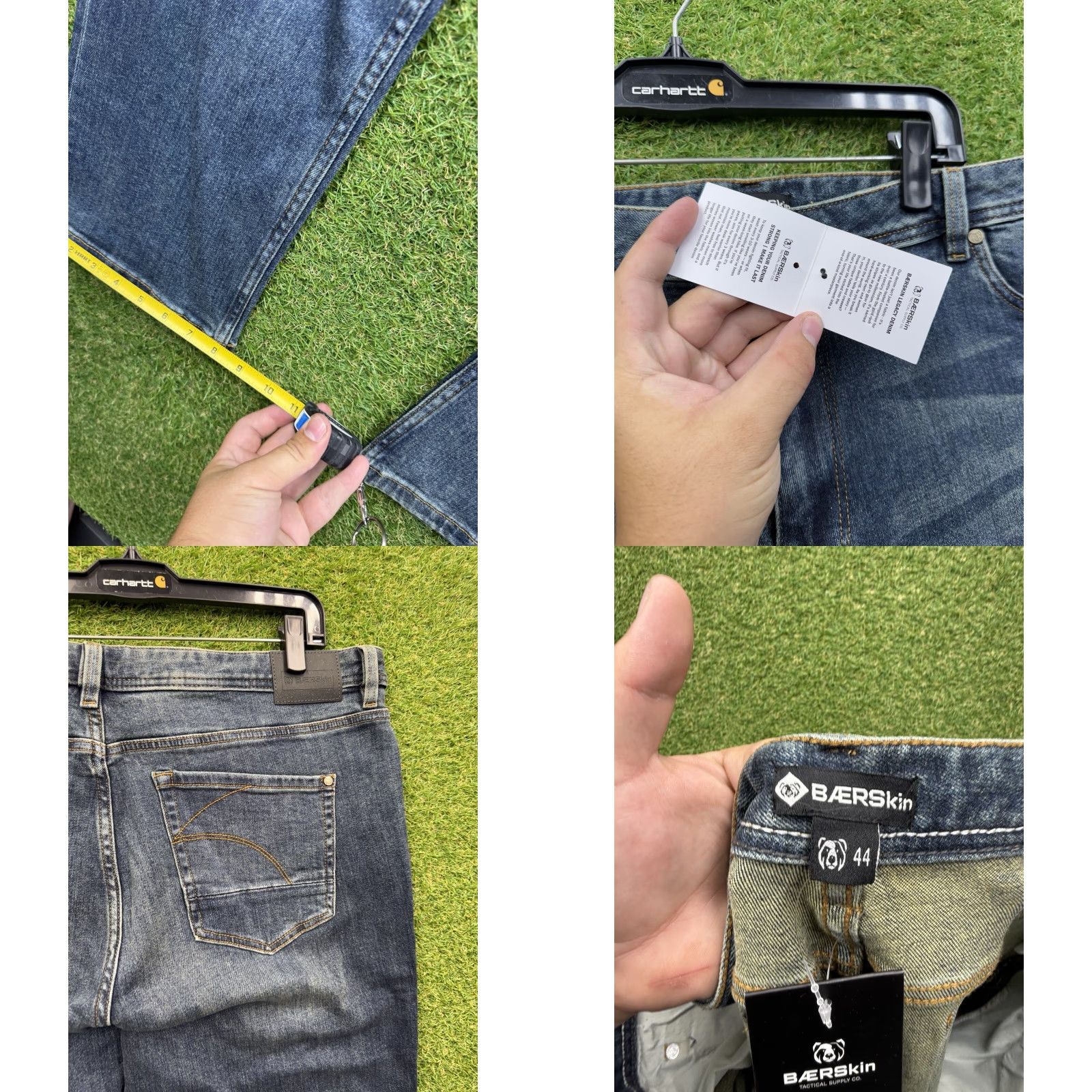 Skin VINTAGE Baer Skin Jeans Men's 44 Waist Casual Slim Straight Denim Stretch Logo 90s Blue Size US 44 / EU 60 - 8 Thumbnail