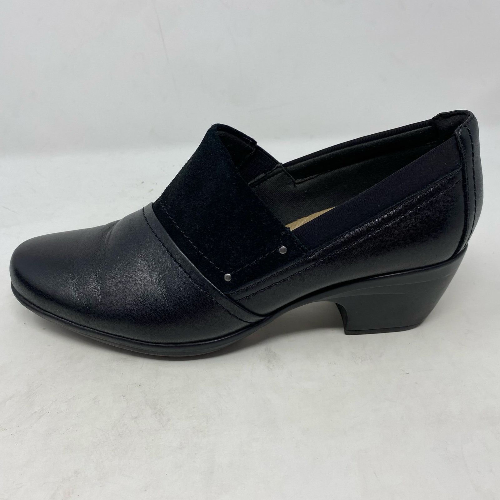 Clarks Clarks Emily Step Heel Loafers Black Leather Womens Size 9 Size US 9 / IT 39 - 2 Thumbnail