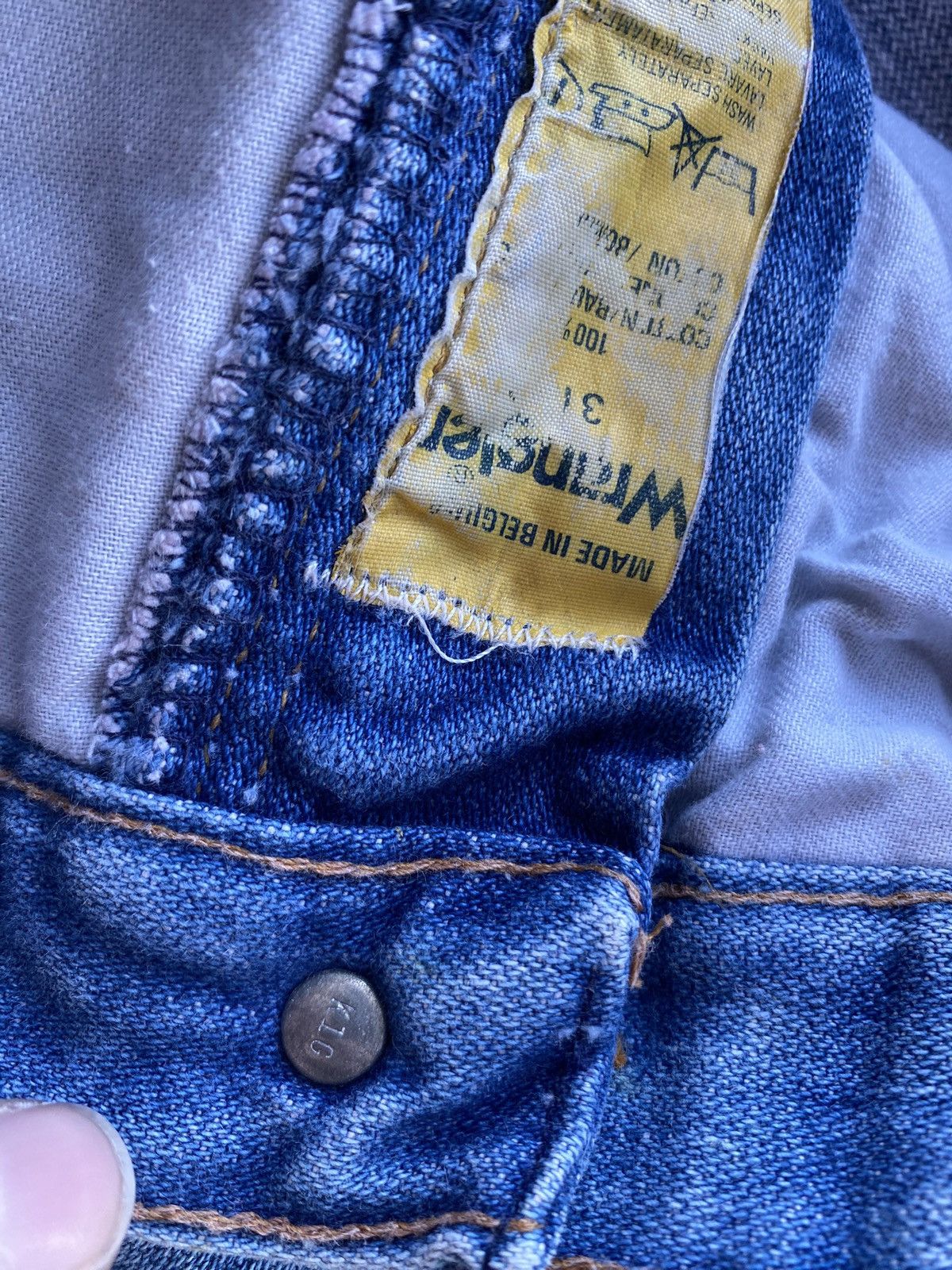 Wrangler 🔥Cowboy Western Vntg Wrangler Eclair Zip Jeans 31 rare Size US 31 - 6 Thumbnail