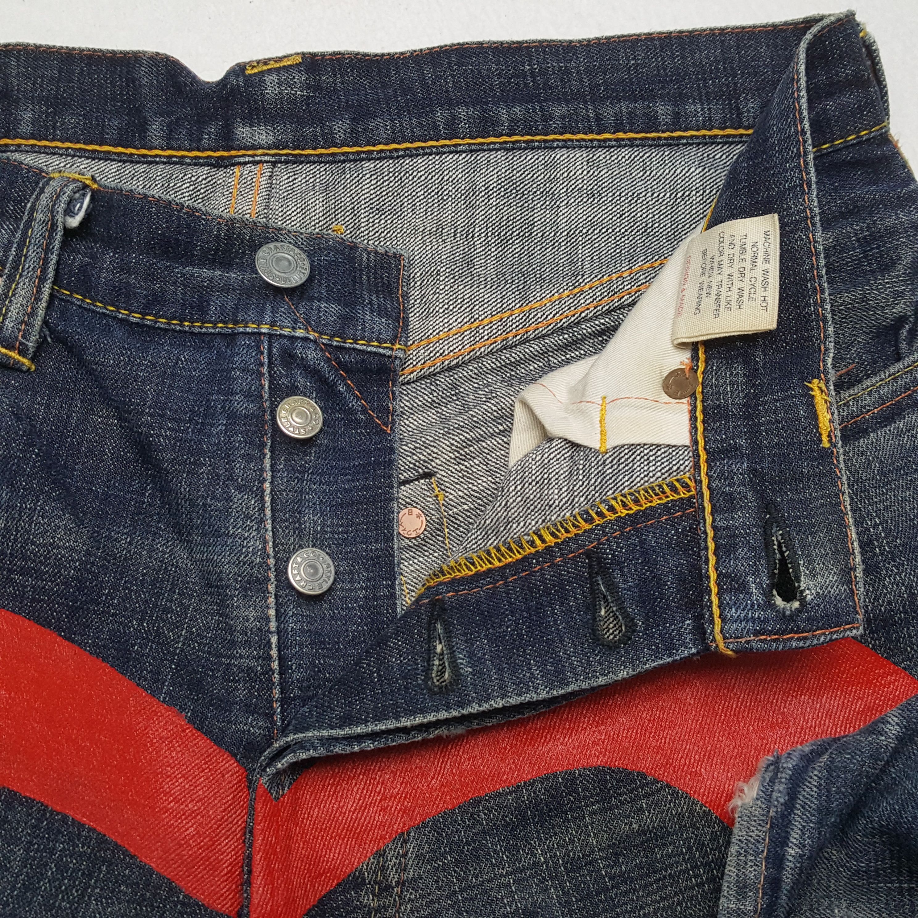 Evisu × Vintage EVISU Japanese Brand Streetwear Custom Daicock Jeans Size US 30 / EU 46 - 13 Thumbnail