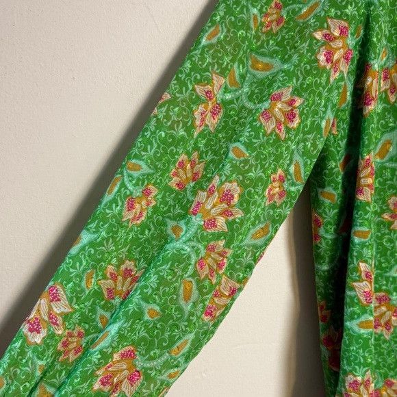 Joie Joie Green Floral Long Sleeve Blouse Women’s Size M Size M / US 6-8 / IT 42-44 - 7 Thumbnail