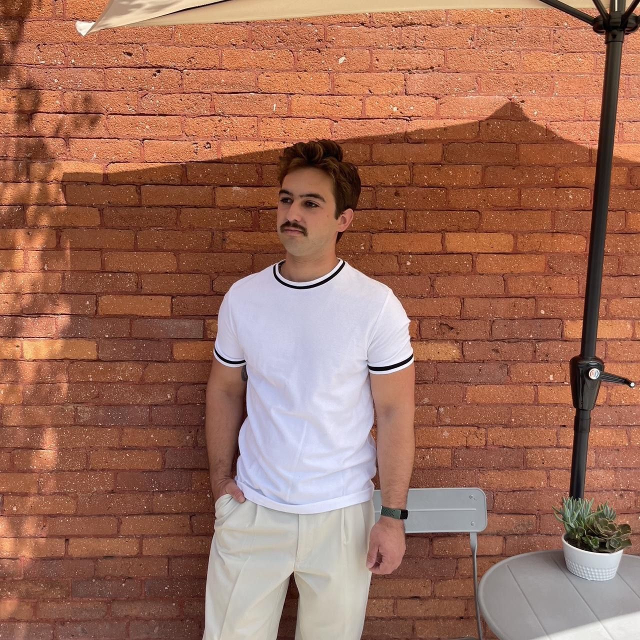 Alfani Mens alfani textured white casual t-shirt sz M Size US M / EU 48-50 / 2 - 2 Thumbnail