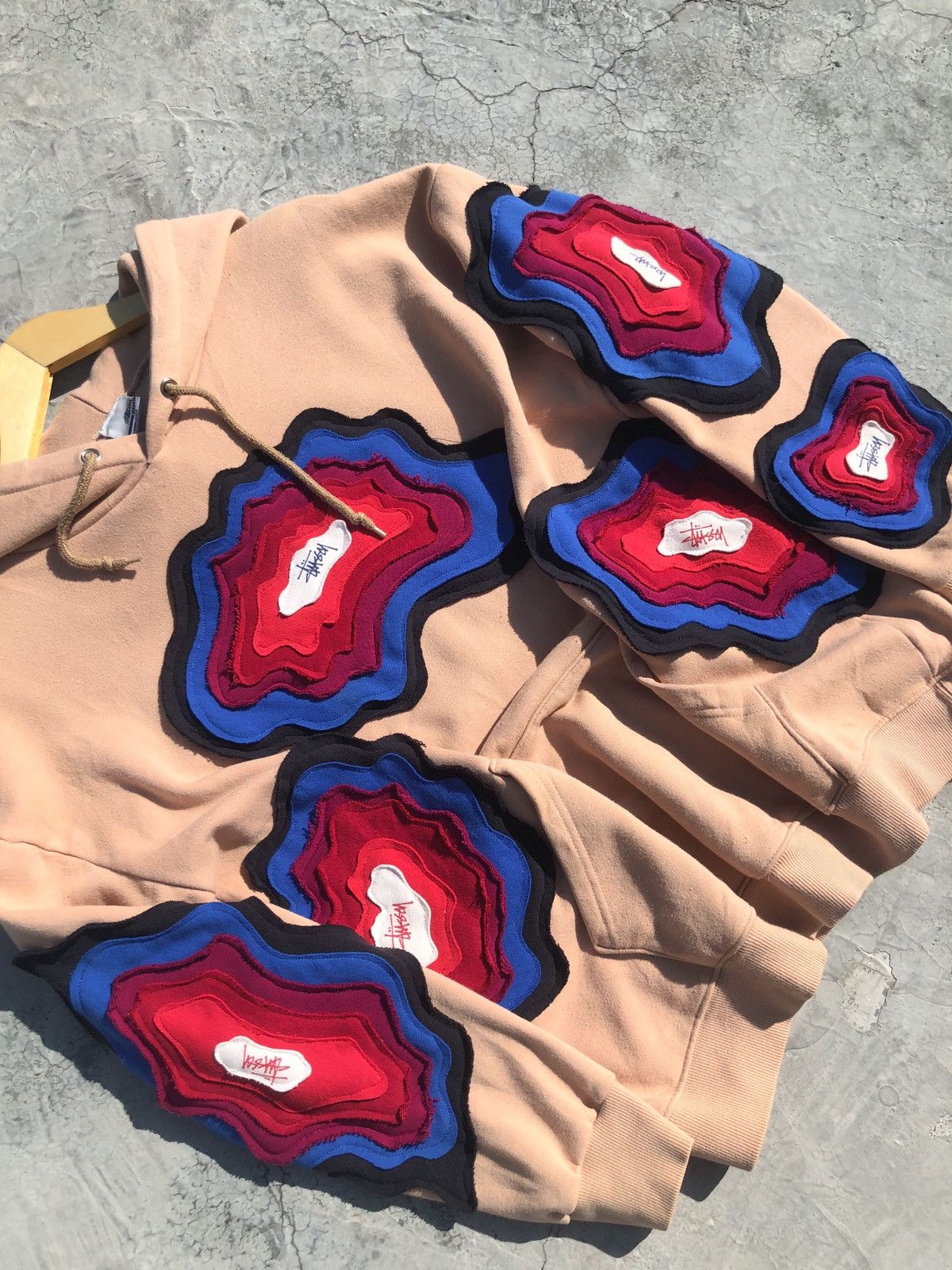 Designer × Japanese Brand × Vintage REWORKED STUSSY PSYCHEDELIC HOODIE Size US L / EU 52-54 / 3 - 3 Thumbnail