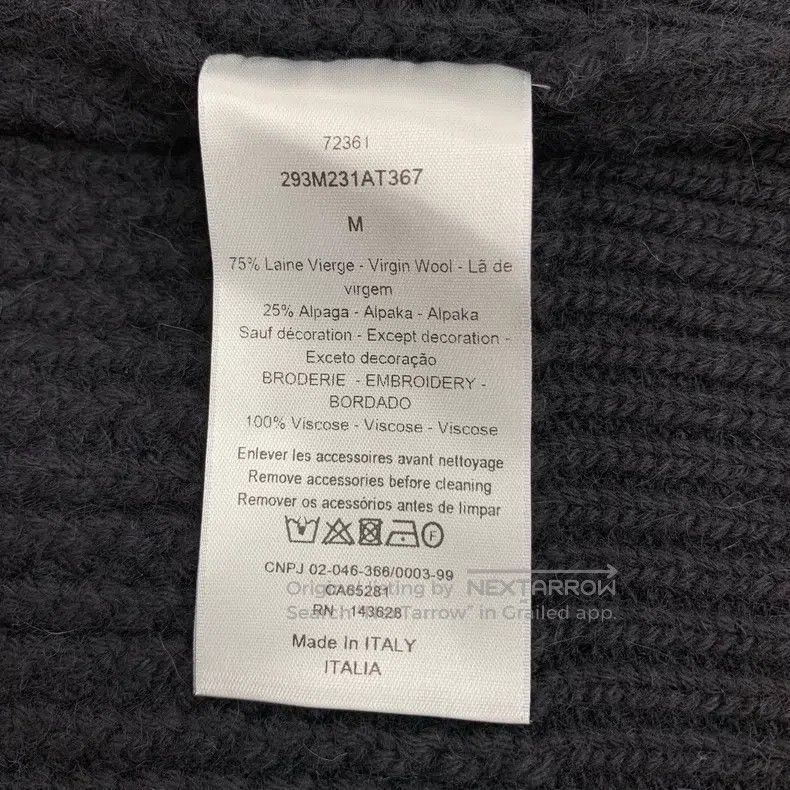 Dior Dior Black logo letter embroidery bee chain wool long-slee Size US M / EU 48-50 / 2 - 8 Thumbnail