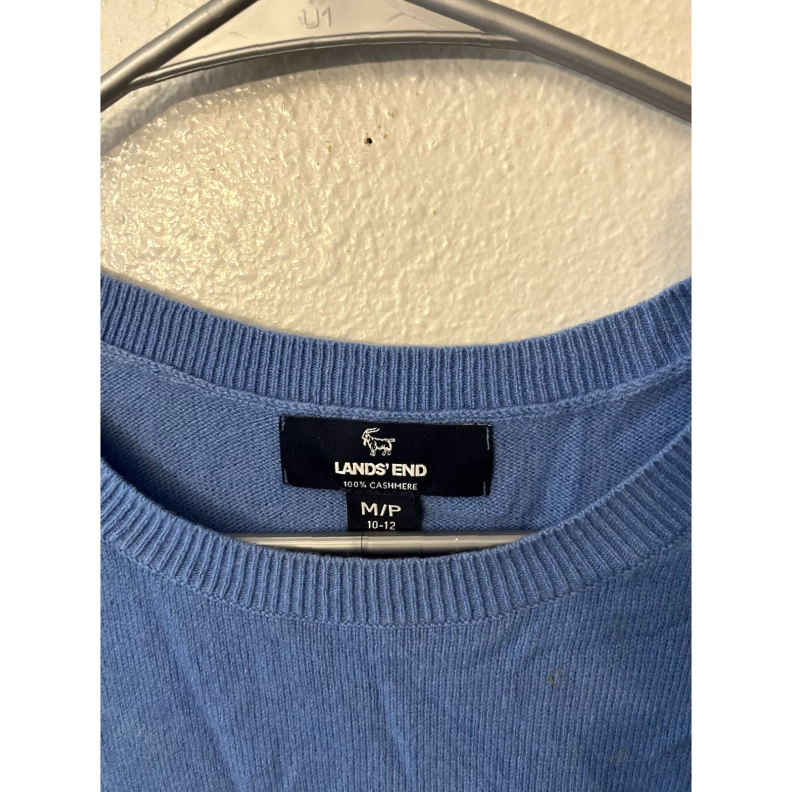 Lands' End Lands' End 100% Cashmere Classic Crewneck Sweater Blue Women’s Petite Medium Size M / US 6-8 / IT 42-44 - 3 Thumbnail