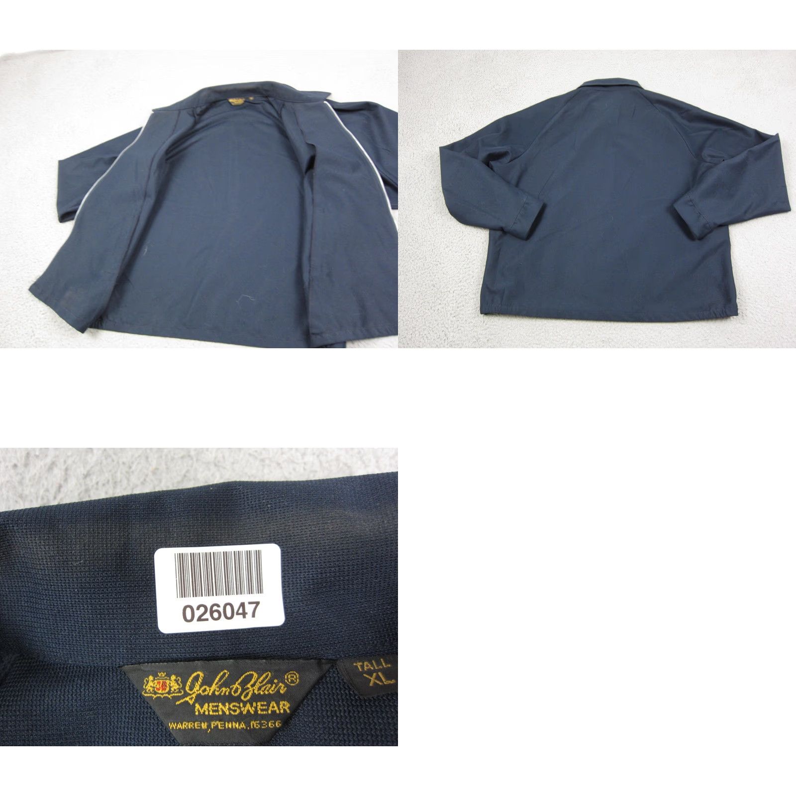 Blair John Blair Mens Jacket Bomber Jacket Full Zip 2XL Blue Vintage 90s 80s Casual Workwear Outdoor Holiday Size US XXL / EU 58 / 5 - 9 Thumbnail