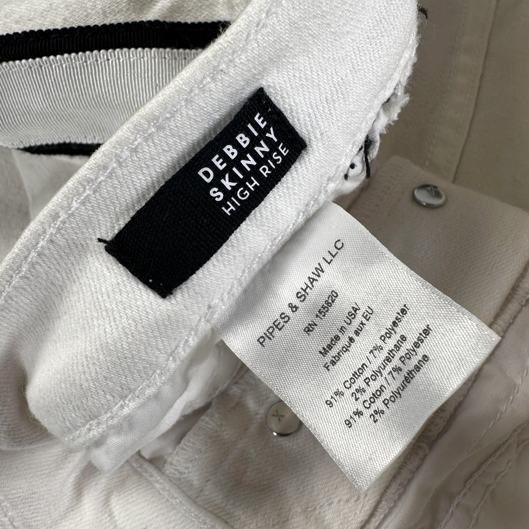 Veronica Beard Veronica Beard Jeans Womens 32/14 White Side Stripe Skinny High Rise Denim Tailored Stretch Pockets USA Size 24" / US 00 / IT 34 - 3 Thumbnail