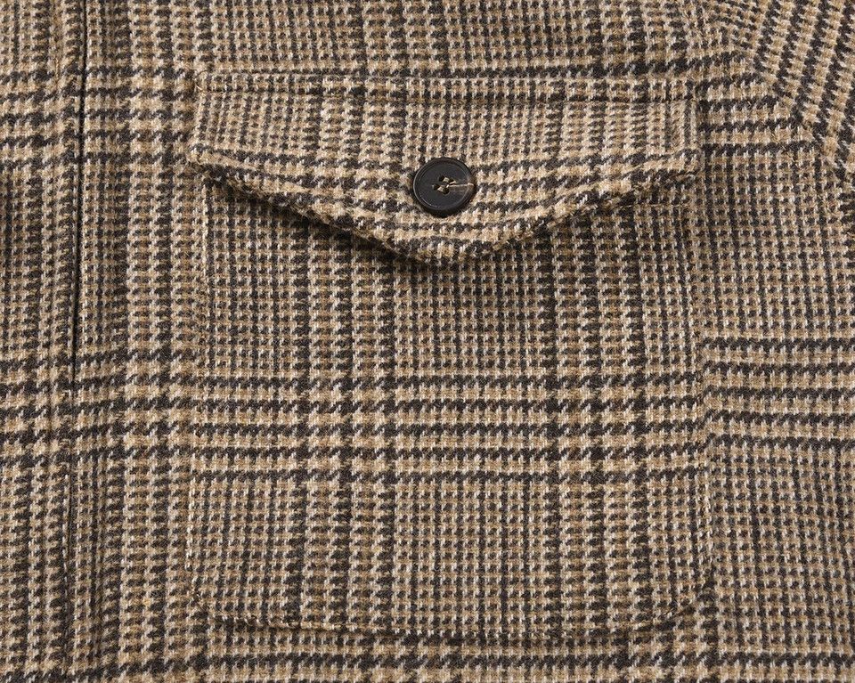 Japanese Brand Stand Pocket Plaid Woolen Jacket Size US XL / EU 56 / 4 - 4 Thumbnail