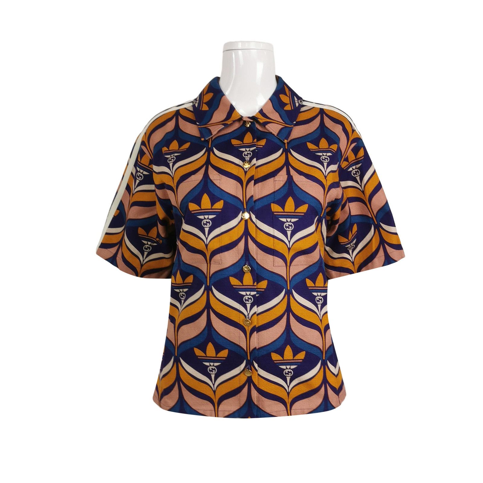 Gucci Gucci x Adidas Geometric Button Up Shirt Size 40 Size S / US 4 / IT 40 - 1 Thumbnail