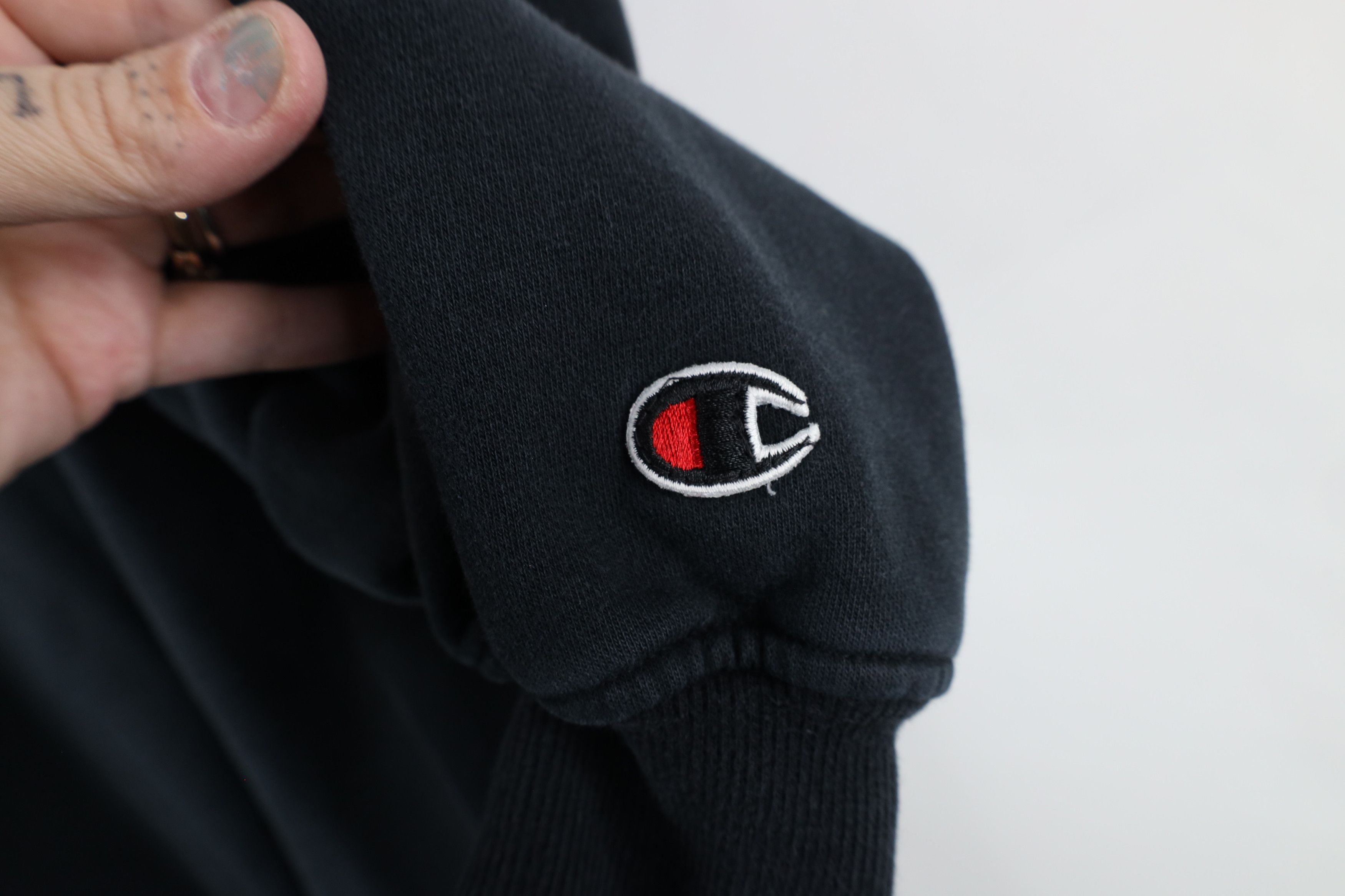Champion × Vintage Vintage 90s Champion Blank Crewneck Sweatshirt Black Size US M / EU 48-50 / 2 - 4 Thumbnail