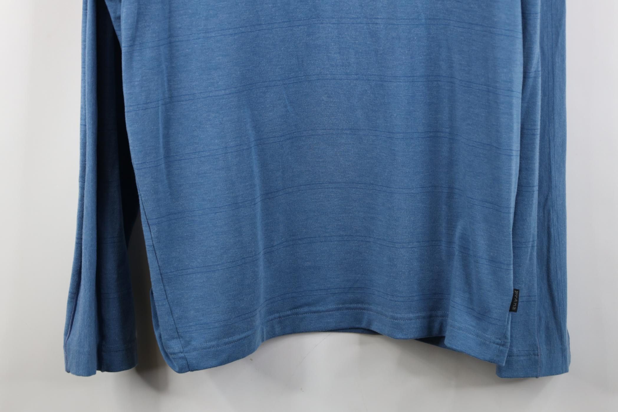 Prana prAna Breathe Striped Knit 1/4 Zip Pullover Jacket Top Blue Size US M / EU 48-50 / 2 - 3 Thumbnail