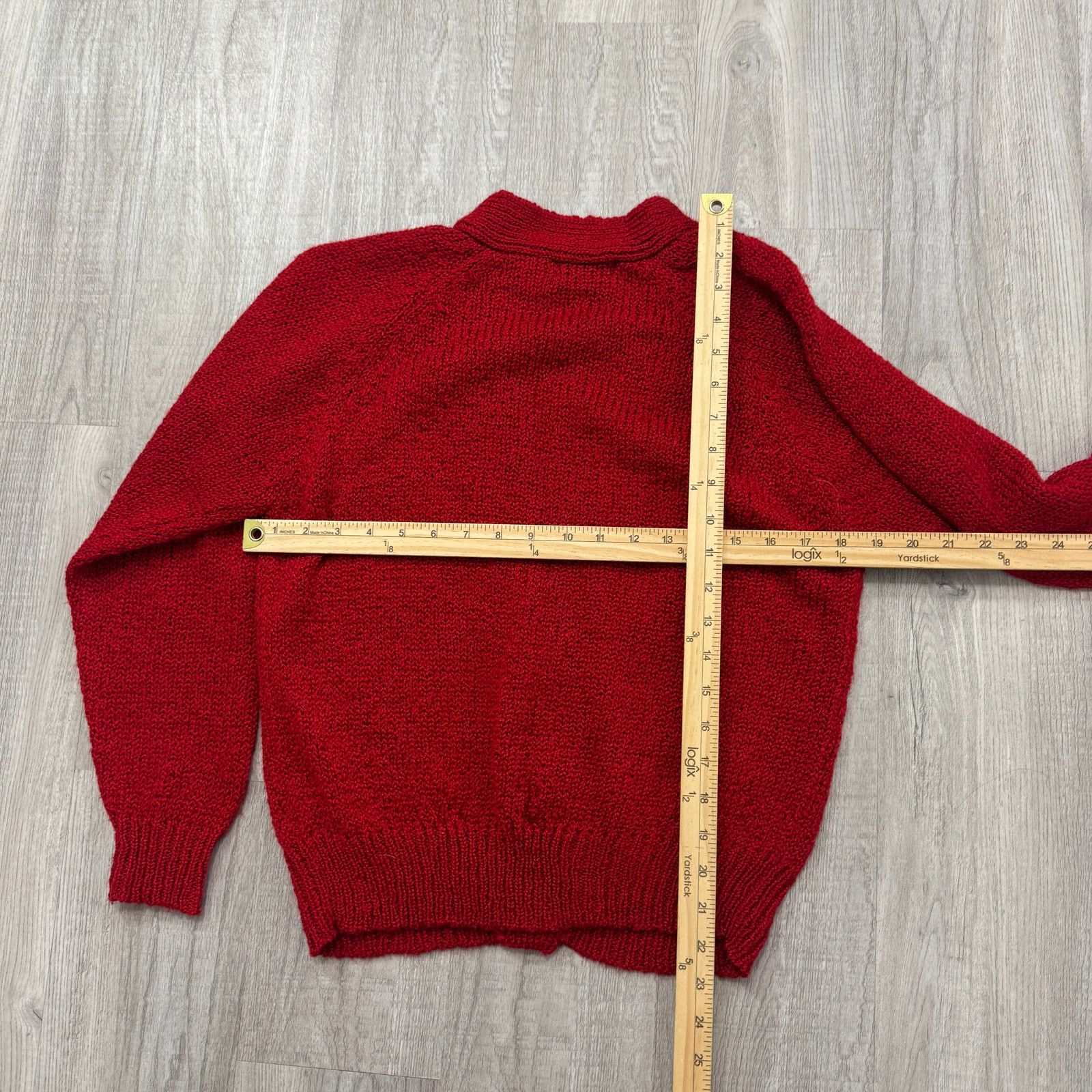 Vintage Vintage Ashley Hill Cardigan Sweater Women's Small Red Knit Size S / US 4 / IT 40 - 7 Thumbnail