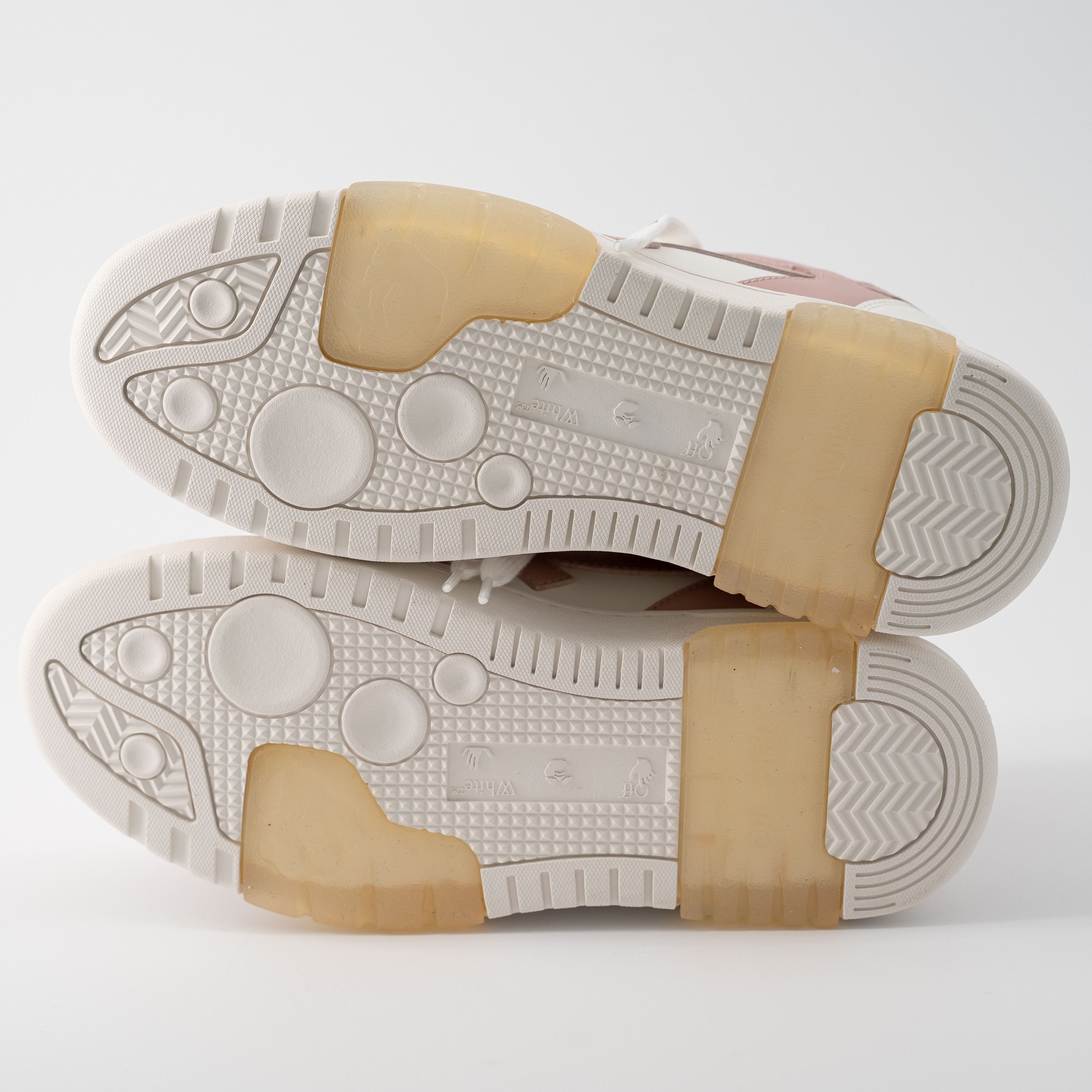 Off-White 10us 40eu Off-White Out Of Office White Pink Leather Sneaker Size US 10 / IT 40 - 4 Thumbnail