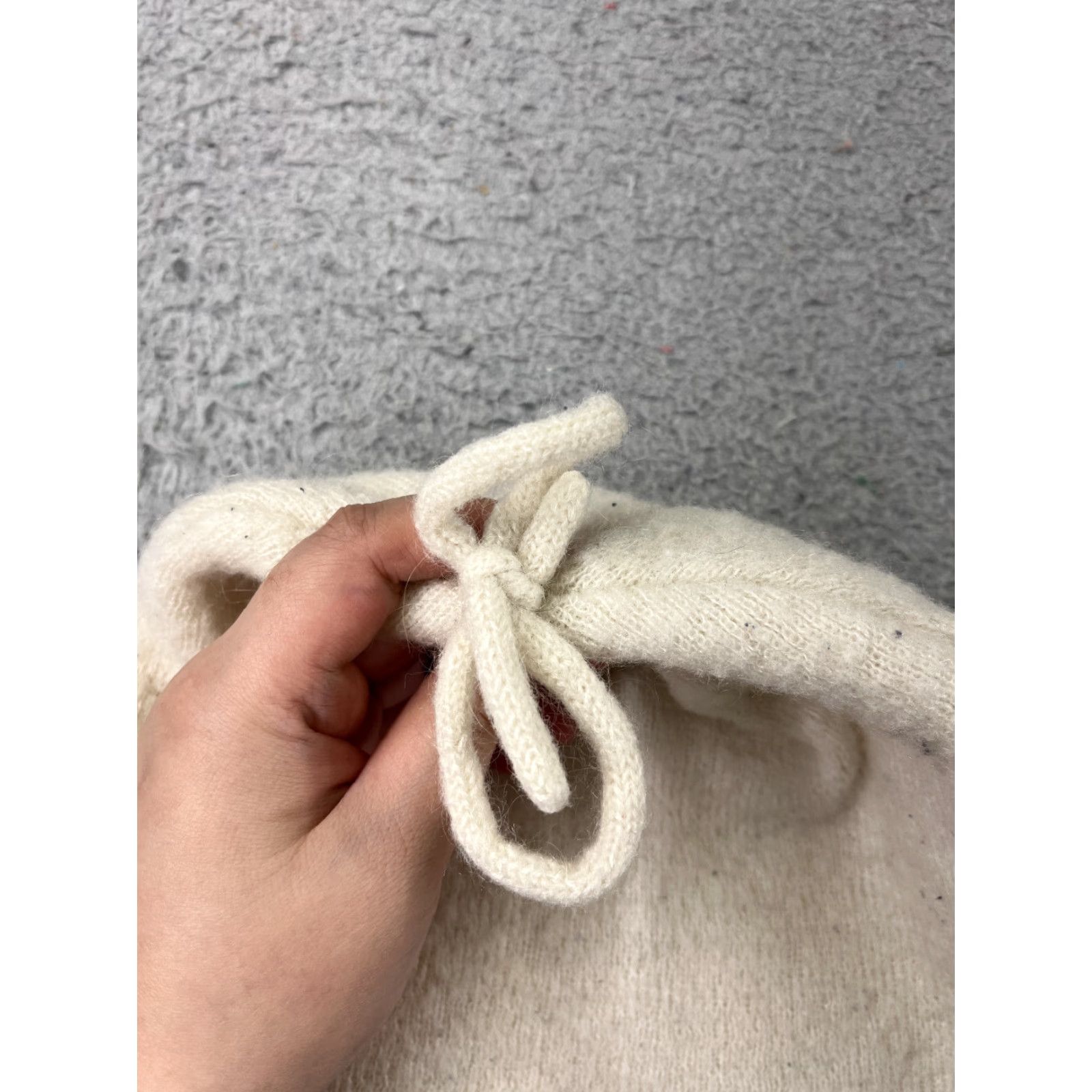 Adidas Adidas Beanie Hat Adult One Size White Knit Polyester Tied Knot Outdoor Ski Beanie Mens Womens Unisex Size ONE SIZE - 3 Thumbnail