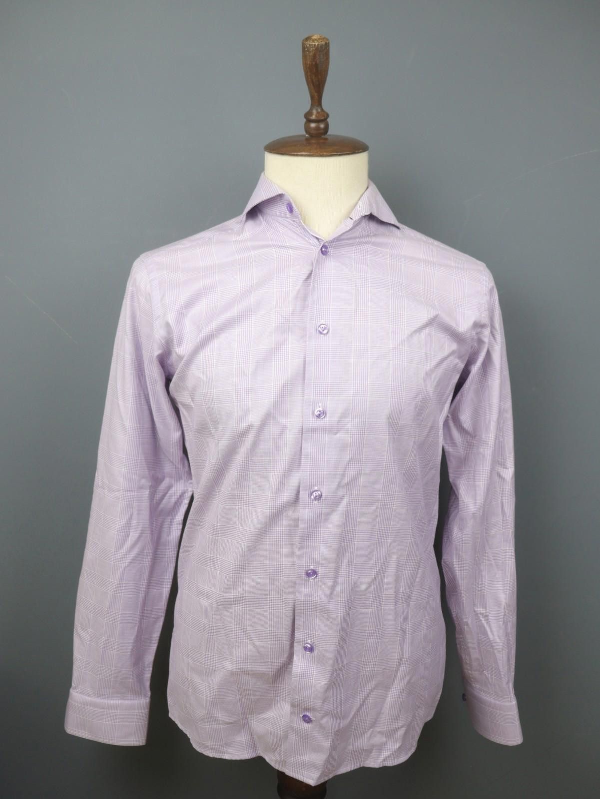 Eton Eton Pink Cotton Plaid Collared Dress Shirt Size 39 Size 38R - 1 Thumbnail