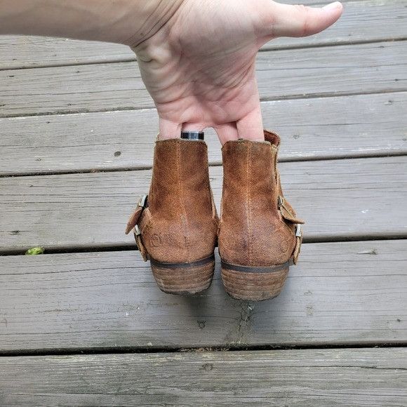 Born Born Moringa Whiskey Brown Suede Leather Double Buckle Strap Size US 7.5 / IT 37.5 - 6 Thumbnail