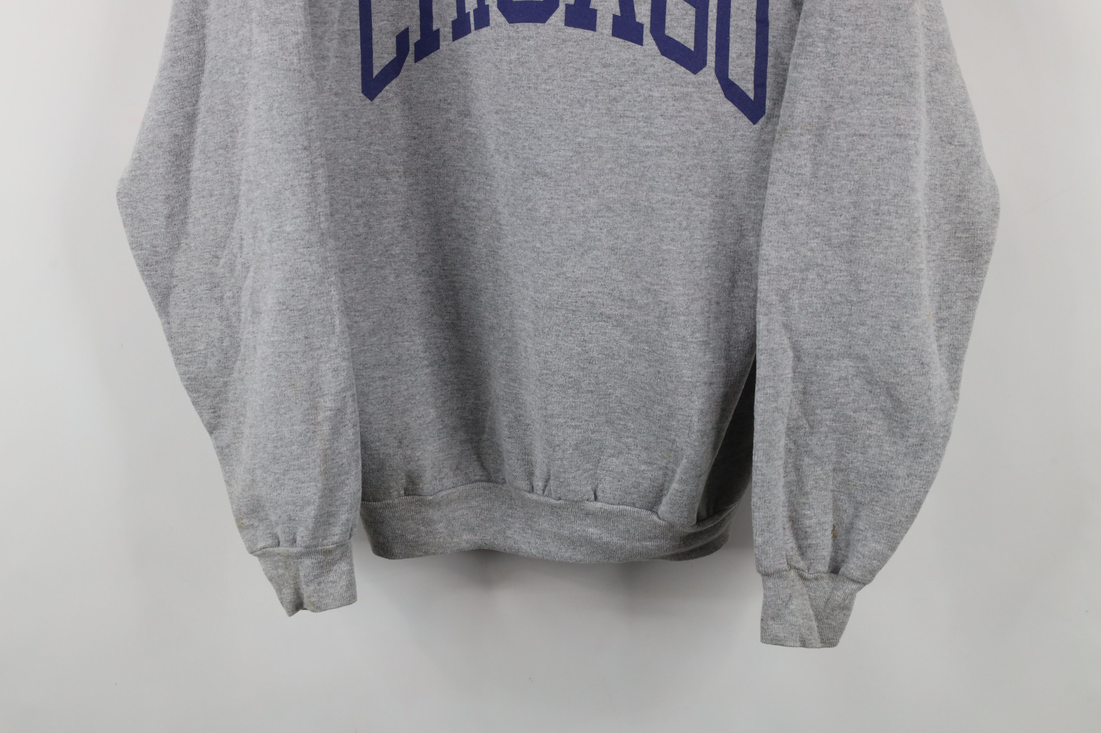 Vintage Vintage Y2K Streetwear Spell Out Chicago Sweatshirt Gray Size US M / EU 48-50 / 2 - 3 Thumbnail
