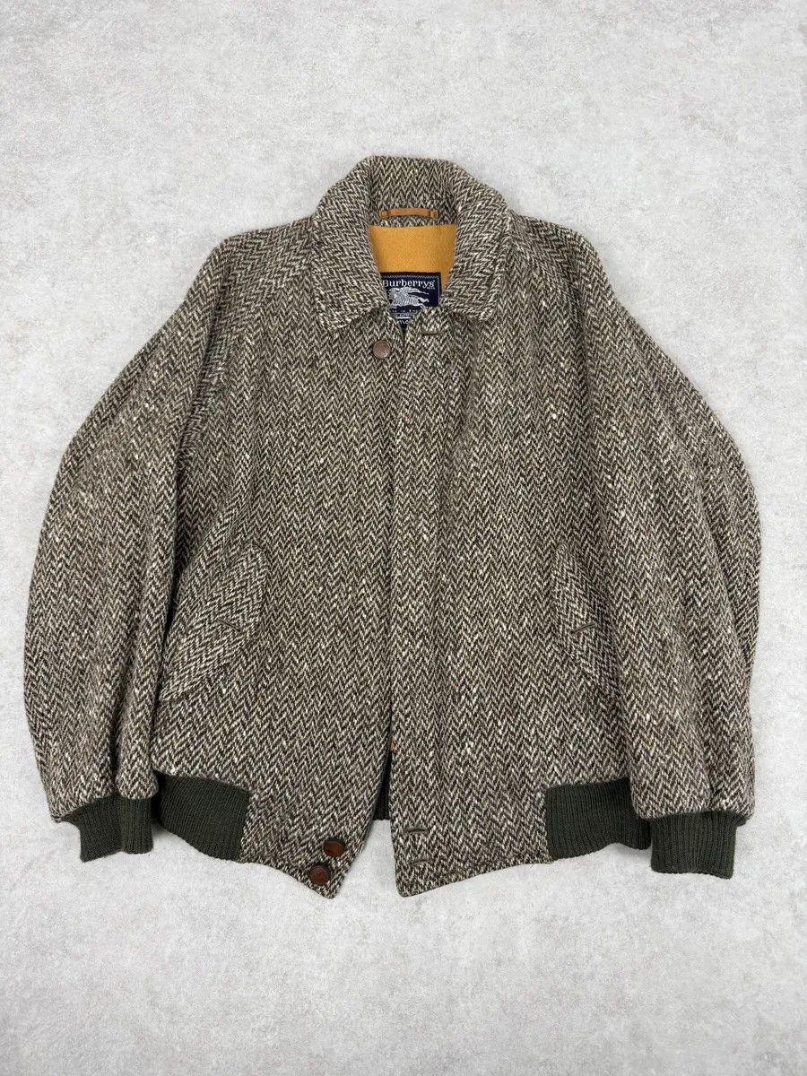Burberry 2000s Burberry Grey Wool Aviator Bomber Jacket Size US M / EU 48-50 / 2 - 6 Thumbnail